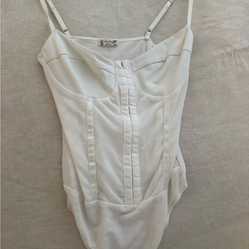 Free People White Bodysuit